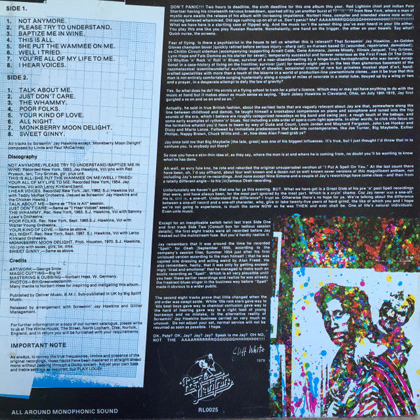 Screamin' Jay Hawkins - Screamin' The Blues (Vinyl, LP, Compilation, Mono) Very Good Plus (VG+) / Good Plus (G+)
