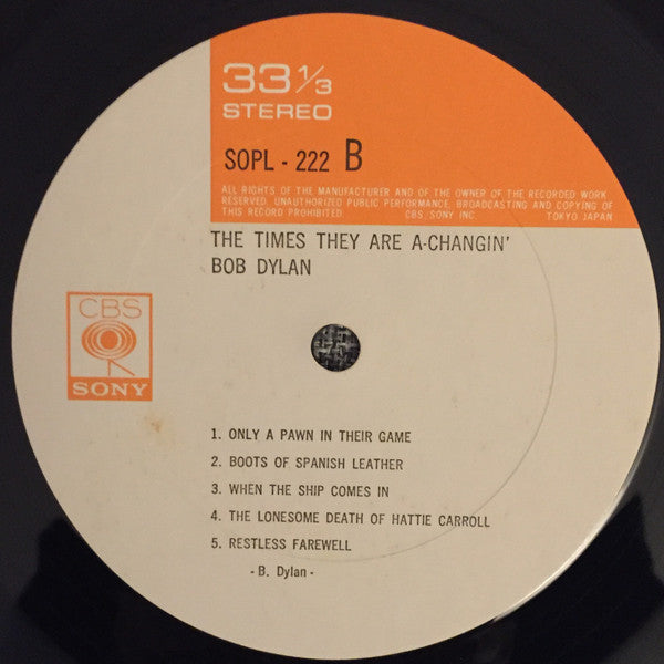 Bob Dylan - The Times They Are A-Changin' (Vinyl, LP, Album, Reissue)