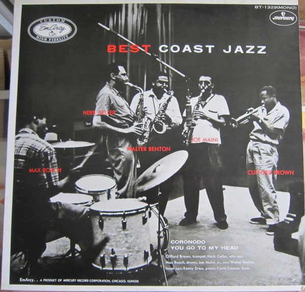 Max Roach - Best Coast Jazz (Vinyl, LP, Album, Mono) Very Good Plus (VG+) / Very Good Plus (VG+)
