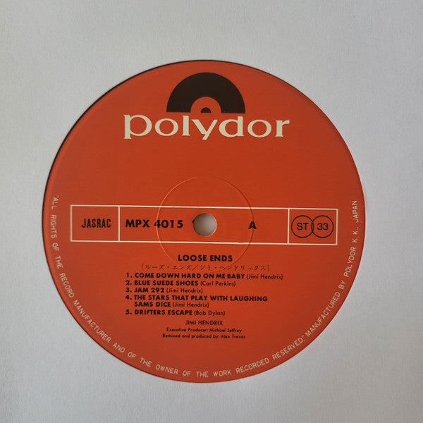 Jimi Hendrix - Loose Ends... (Vinyl, LP, Album, Reissue) Very Good Plus (VG+) / Very Good (VG)