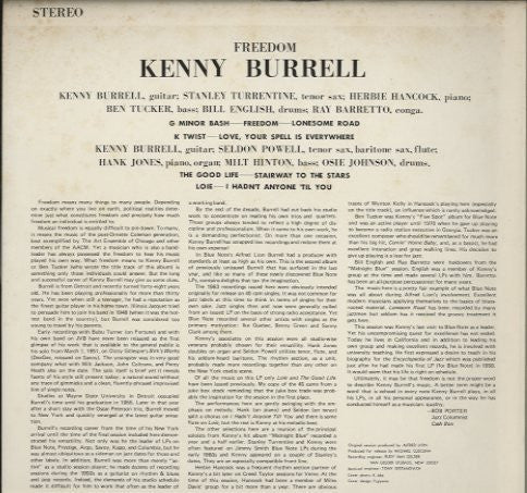 Kenny Burrell - Freedom (Vinyl, LP, Album, Limited Edition) Good Plus (G+) / Very Good (VG)