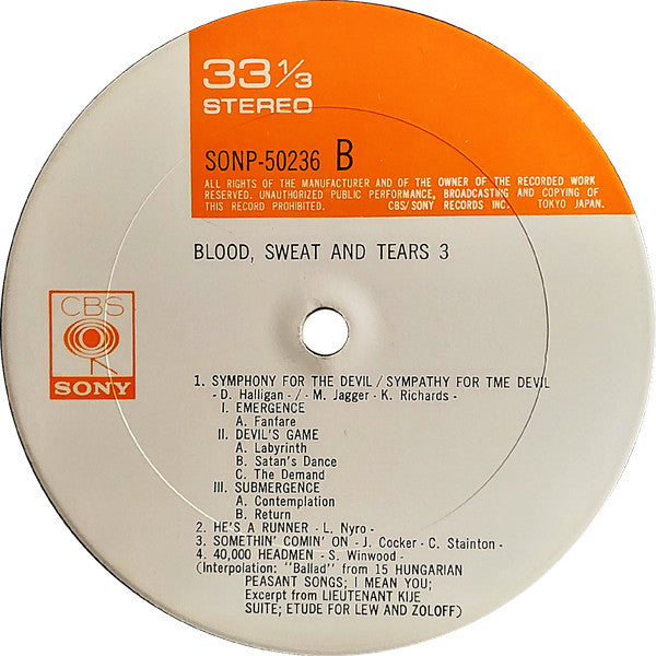 Blood, Sweat And Tears - Blood, Sweat And Tears 3 (Vinyl, LP, Album)