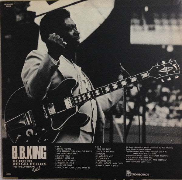 B.B. King - The Feeling They Call The Blues - The Time Of B.B.King - Vol.1 (Vinyl, LP, Compilation, Promo, Mono) Very Good (VG) / Good (G)
