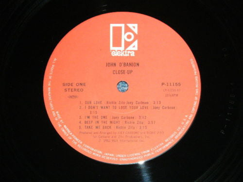 John O'Banion - Close Up (Vinyl, LP) Very Good Plus (VG+) / Very Good Plus (VG+)