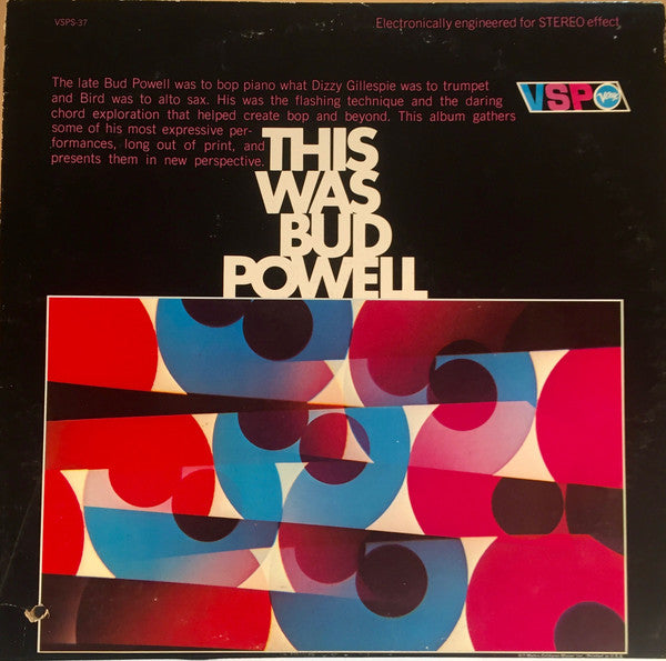 Bud Powell - This Was Bud Powell (Vinyl, LP, Compilation, Stereo) Very Good (VG) / Good Plus (G+)