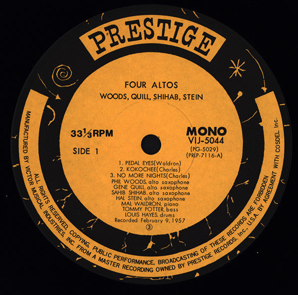 Phil Woods - Four Altos (Vinyl, LP, Album, Mono, Reissue) Near Mint (NM or M-) / Near Mint (NM or M-)