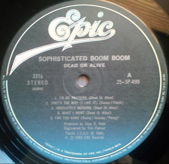 Dead Or Alive - Sophisticated Boom Boom (Vinyl, LP, Album) Very Good Plus (VG+) / Very Good Plus (VG+)