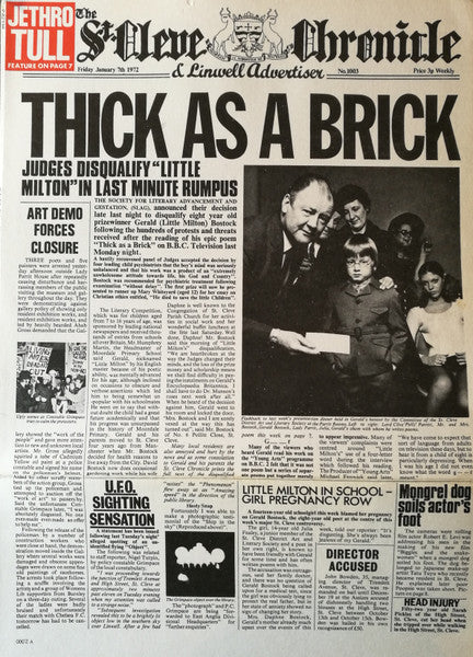 Jethro Tull - Thick As A Brick = ジェラルドの汚れなき世界 (Vinyl, LP, Album) Very Good (VG) / Fair (F)