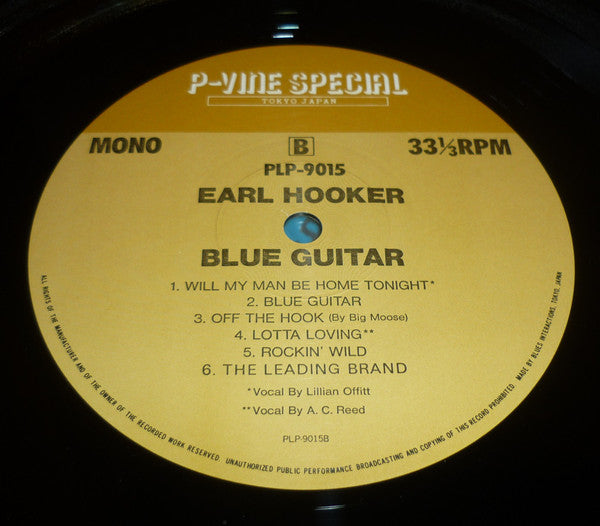 Earl Hooker - Blue Guitar (Vinyl, LP, Compilation, Mono) Near Mint (NM or M-) / Very Good Plus (VG+)