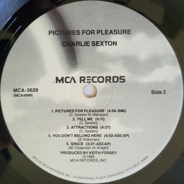 Charlie Sexton - Pictures For Pleasure (Vinyl, LP, Album)