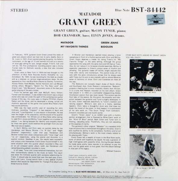 Grant Green - Matador (2xVinyl, 12", 45 RPM, Album, Limited Edition, Numbered, Reissue, Stereo) Very Good Plus (VG+) / Near Mint (NM or M-)