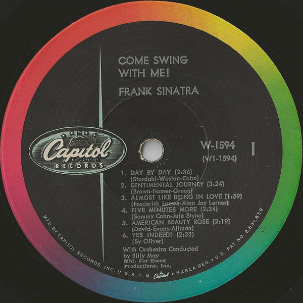 Frank Sinatra - Come Swing With Me! (Vinyl, LP, Album, Mono) Good Plus (G+) / Very Good (VG)