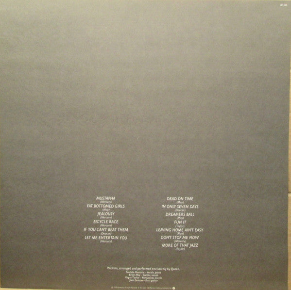 Queen - Jazz (Vinyl, LP, Album, Promo) Very Good Plus (VG+) / Very Good (VG)