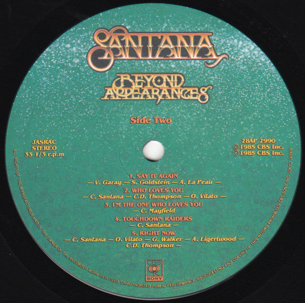 Santana - Beyond Appearances (Vinyl, LP, Album)