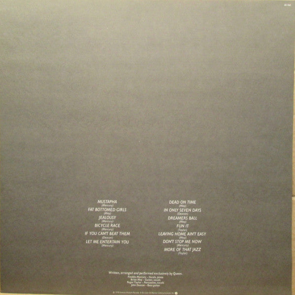 Queen - Jazz (Vinyl, LP, Album, Promo) Very Good Plus (VG+) / Very Good Plus (VG+)