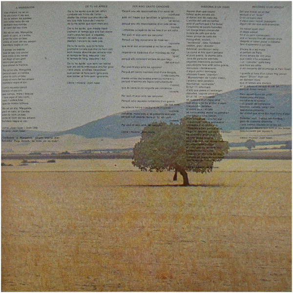 Joan Isaac - Viure (Vinyl, LP, Album) Very Good Plus (VG+) / Very Good (VG)