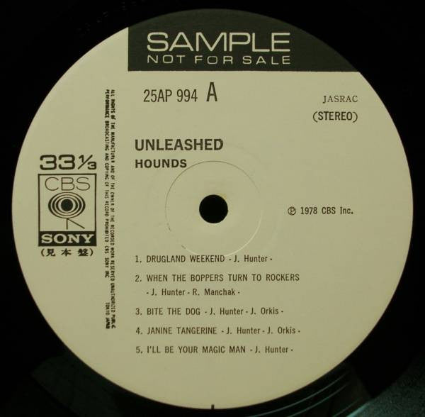 Hounds (2) - Unleashed (Vinyl, LP, Album, Promo) Near Mint (NM or M-) / Very Good (VG)