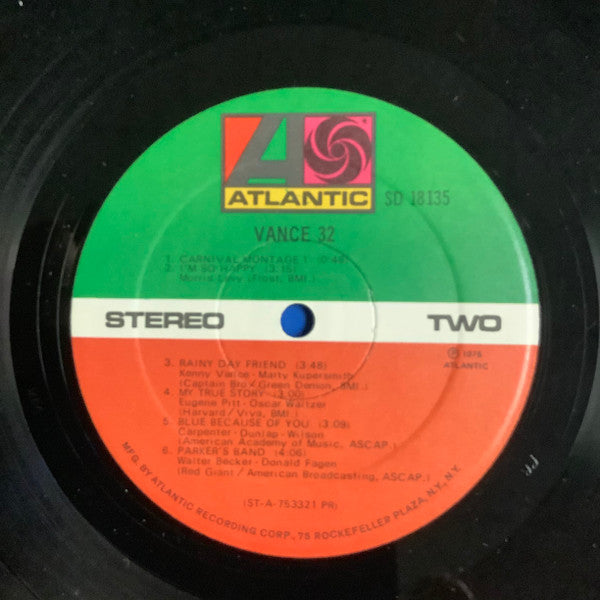 Kenny Vance - Vance 32 (Vinyl, LP, Album, Stereo) Good Plus (G+) / Good (G)