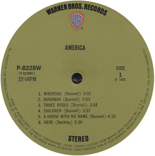 America (2) - America (Vinyl, LP, Album)