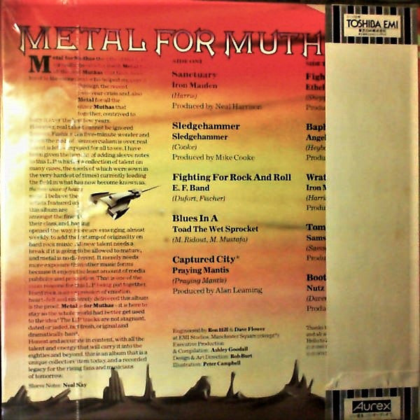 Various - Metal For Muthas (Vinyl, LP, Compilation, Promo) Very Good Plus (VG+) / Good Plus (G+)