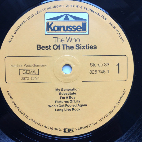 The Who - Best Of The Sixties (Vinyl, LP, Compilation) Near Mint (NM or M-) / Very Good (VG)