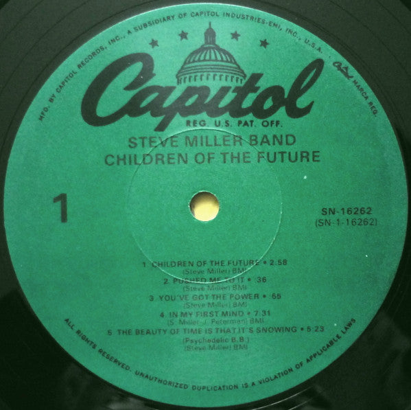 Steve Miller Band - Children Of The Future (Vinyl, LP, Album, Reissue) Very Good (VG) / Very Good (VG)