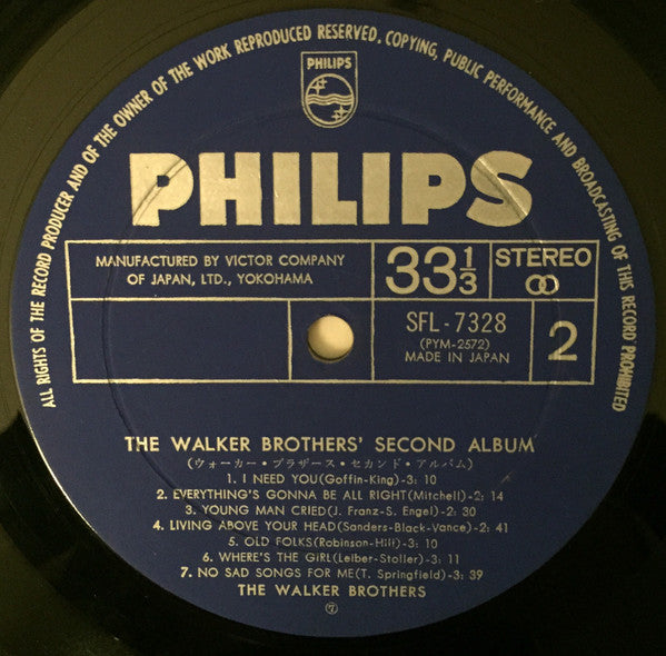 The Walker Brothers - Portrait = ウォーカー・ブラザーズ・セカンド・アルバム (Vinyl, LP, Album, Stereo) Very Good Plus (VG+) / Very Good (VG)