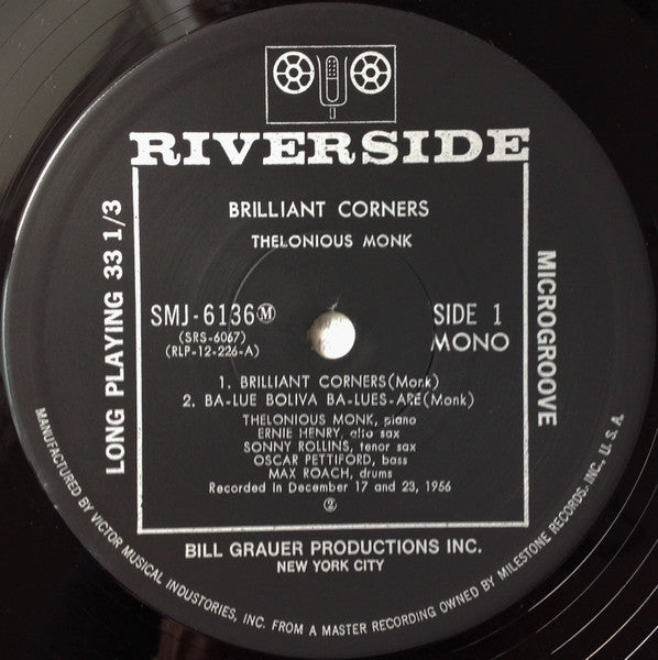 Thelonious Monk - Brilliant Corners = ブリリアント・コーナーズ (Vinyl, LP, Albu...