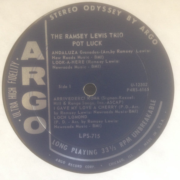 The Ramsey Lewis Trio - Pot Luck (Vinyl, LP, Album, Stereo) Very Good (VG) / Very Good (VG)
