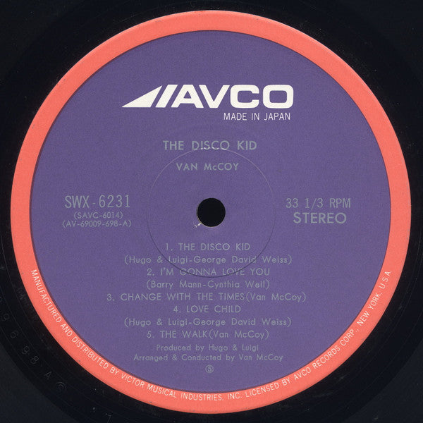 Van McCoy - The Disco Kid (Vinyl, LP, Album, Stereo) Very Good (VG) / Very Good Plus (VG+)