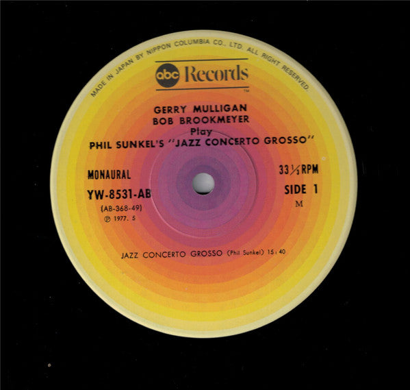 Gerry Mulligan - Play Phil Sunkel's Jazz Concerto Grosso (Vinyl, LP, Album, Reissue, Mono) Very Good (VG) / Very Good (VG)