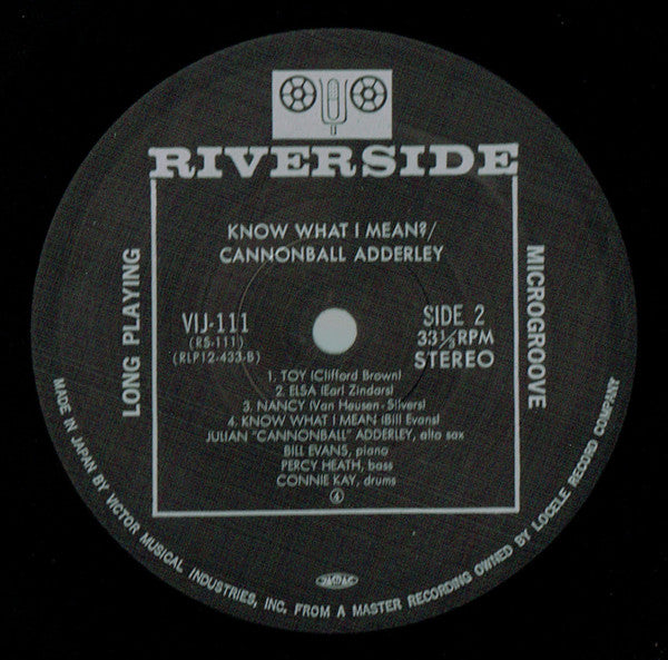 Cannonball Adderley - Know What I Mean? (Vinyl, LP, Album, Reissue, Stereo) Near Mint (NM or M-) / Very Good Plus (VG+)