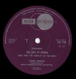 Igor Stravinsky - The Rite Of Spring (Vinyl, LP, Reissue, Stereo) Very Good Plus (VG+) / Very Good Plus (VG+)