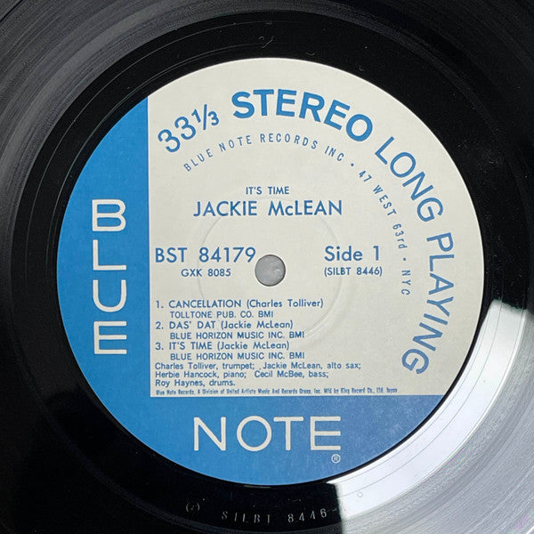 Jackie McLean - It's Time! (Vinyl, LP, Album, Reissue) Very Good Plus (VG+) / Very Good Plus (VG+)