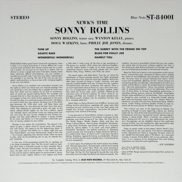 Sonny Rollins - Newk's Time (2xVinyl, 12", 45 RPM, Album, Limited Edition, Numbered, Reissue, Stereo) Very Good Plus (VG+) / Near Mint (NM or M-)