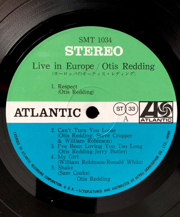 Otis Redding - Otis Redding Live In Europe (Vinyl, LP, Album, Stereo)
