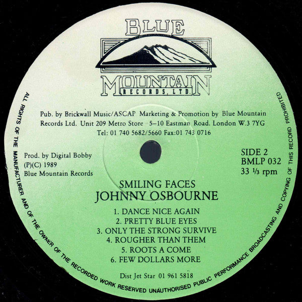 Johnny Osbourne - Smiling Faces (Vinyl, LP) Very Good Plus (VG+) / Very Good Plus (VG+)