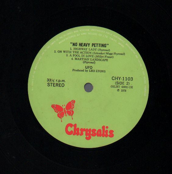 UFO (5) - No Heavy Petting (Vinyl, LP, Album, Limited Edition) Very Good Plus (VG+) / Very Good Plus (VG+)