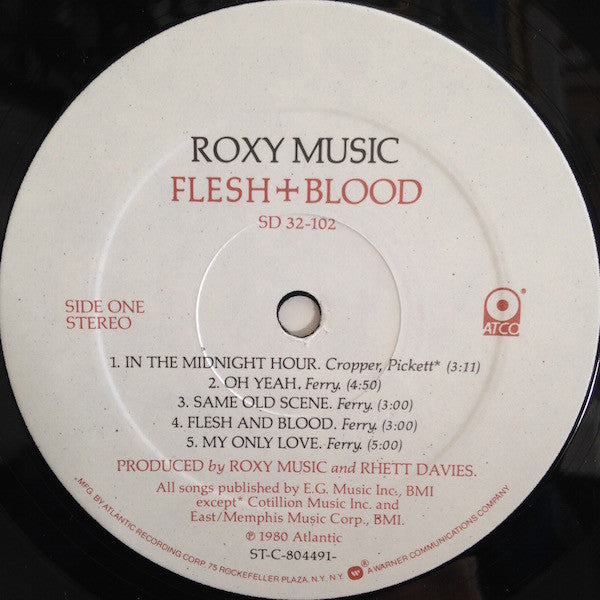 Roxy Music - Flesh + Blood (Vinyl, LP, Album, Stereo) Very Good Plus (VG+) / Very Good Plus (VG+)