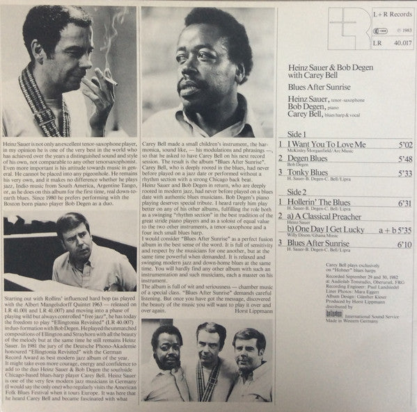 Heinz Sauer - Blues After Sunrise (Vinyl, LP, Album) Very Good Plus (VG+) / Very Good Plus (VG+)