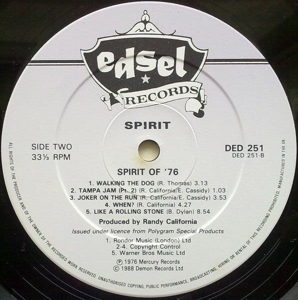 Spirit (8) - Spirit Of '76 (2xVinyl, LP, Album, Reissue) Very Good (VG) / Good Plus (G+)