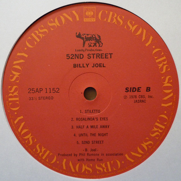 Billy Joel - 52nd Street (Vinyl, LP, Album, Stereo)