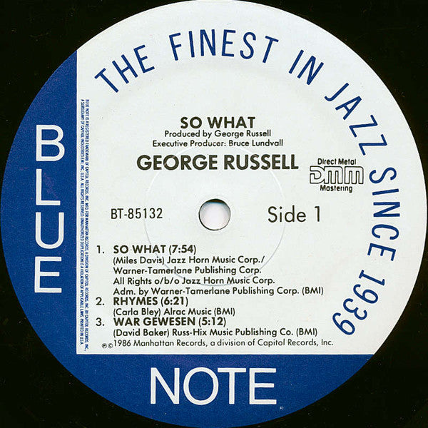 George Russell - So What (Vinyl, LP, Album) Very Good Plus (VG+) / Very Good Plus (VG+)