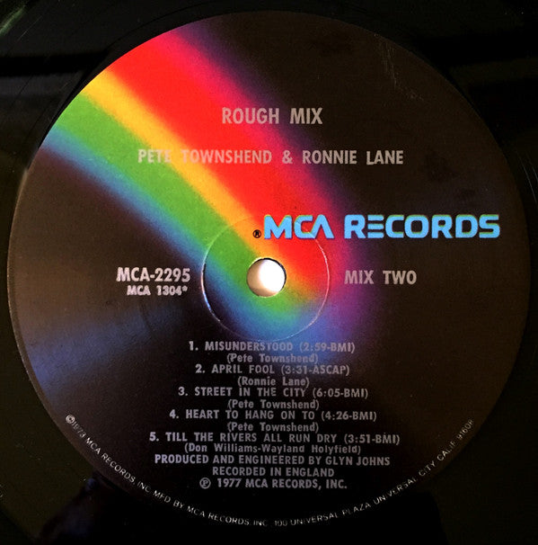 Pete Townshend - Rough Mix (Vinyl, LP, Album, Stereo) Good Plus (G+) / Very Good (VG)