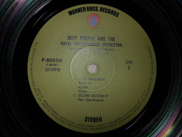 Deep Purple - Concerto For Group And Orchestra (Vinyl, LP, Album, Reissue) Very Good Plus (VG+) / Very Good Plus (VG+)
