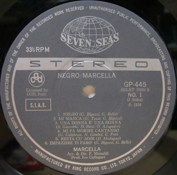 Marcella Bella - Negro (Vinyl, LP, Compilation) Good Plus (G+) / Good Plus (G+)