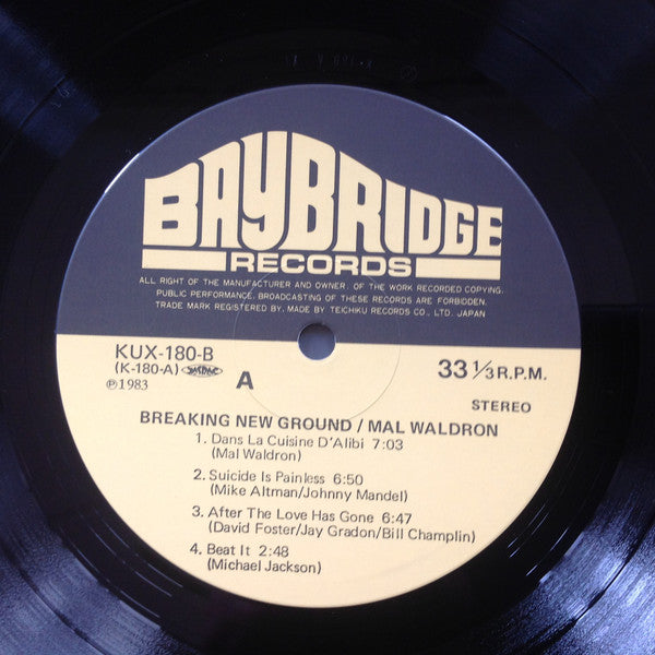 Mal Waldron - Breaking New Ground (Vinyl, LP, Album, Stereo) Very Good (VG) / Good Plus (G+)