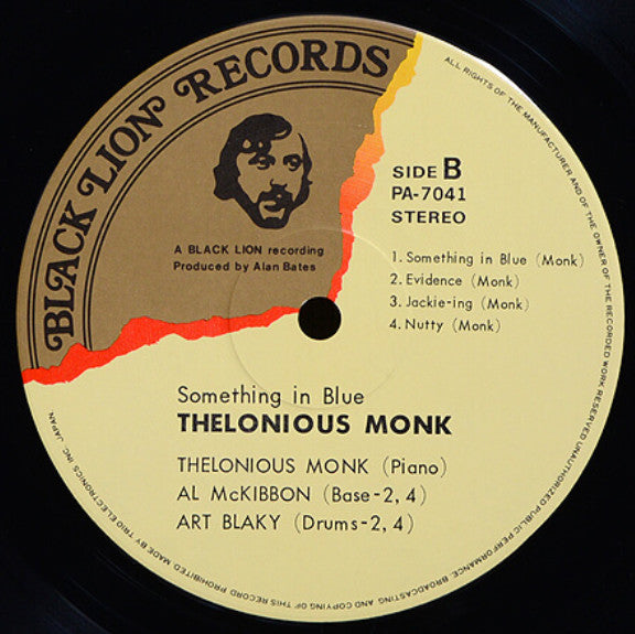 Thelonious Monk - Something In Blue (Vinyl, LP, Album, Reissue)