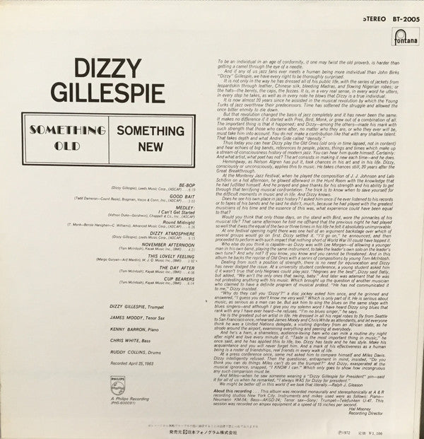 Dizzy Gillespie - Something Old, Something New (Vinyl, LP, Album, R...