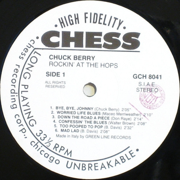 Chuck Berry - Rockin' At The Hops (Vinyl, LP, Album, Reissue) Very Good (VG) / Very Good (VG)